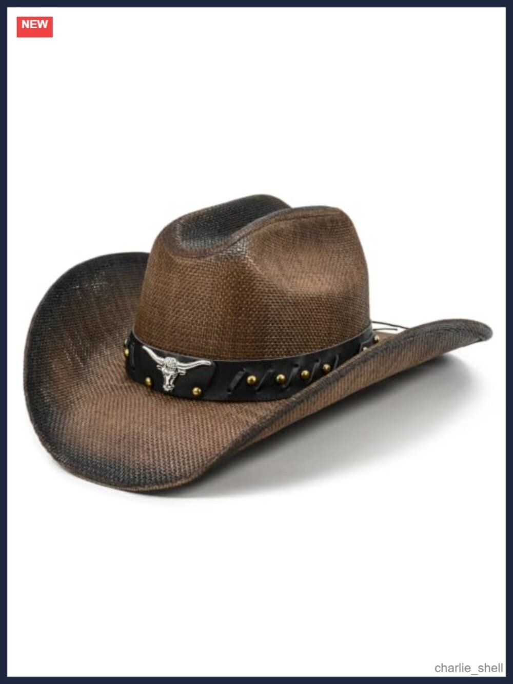 Straw Cowboy Hat Shapeable 4.2" Wide Brim Cattleman Crease Western Hat
